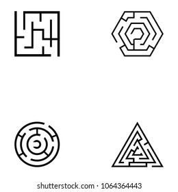 maze icon set
