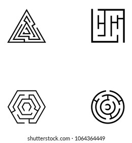 maze icon set