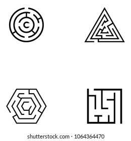 maze icon set