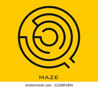 Maze icon signs
