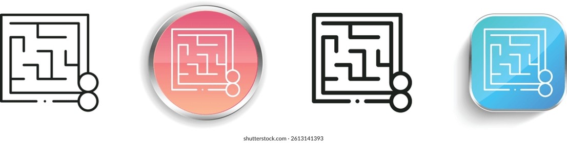 maze icon. Thin Linear, Regular and Button Style Design Isolated On White Background