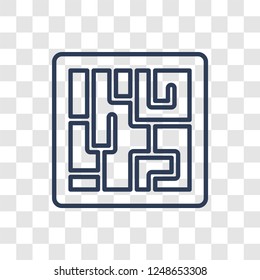 Maze icon. Trendy linear Maze logo concept on transparent background from Startup Strategy and Success collection