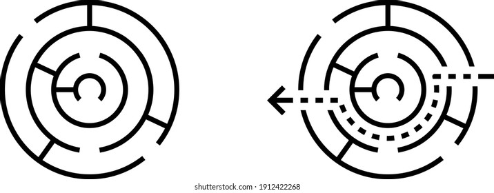 Icono de Maze , ilustración vectorial