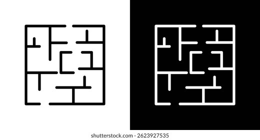 Maze icon vector for web and mobile app. Symbol isolated.