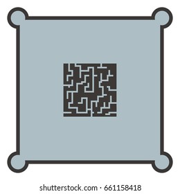 Maze icon, web design element