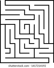Maze illustration. Labyrinth vector. Game for children.