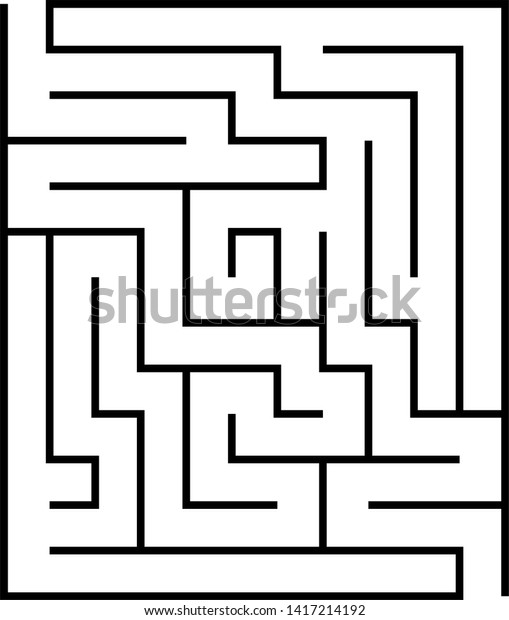 Maze Illustration Labyrinth Vector Game Children Stock Vector (Royalty ...