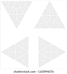 maze of intersected triangles geometry minimalist logo