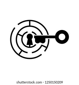 maze with key icon