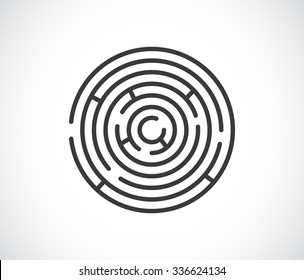 Maze Labyrinth Abstract Icon - Logo