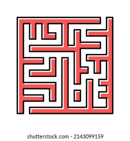 maze labyrinth ancient greece color icon vector. maze labyrinth ancient greece sign. isolated symbol illustration