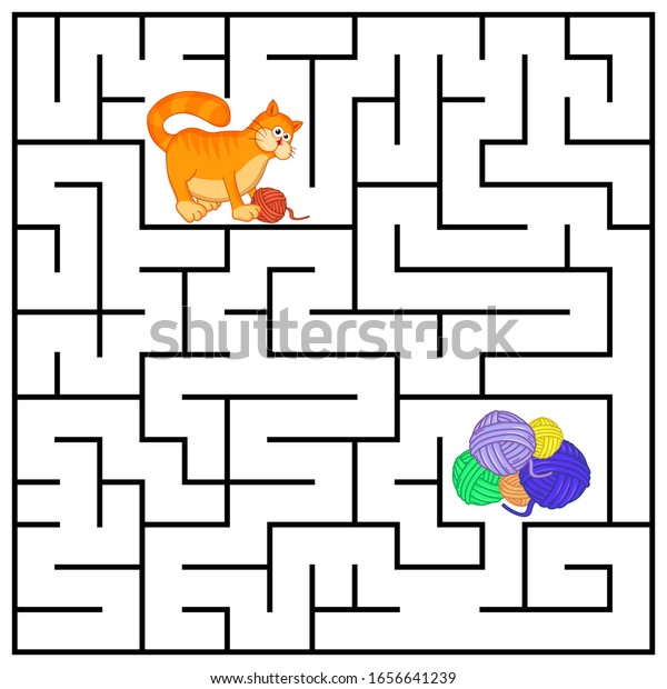 Maze Ou Labyrinthe Pour Enfants Avec Image Vectorielle De Stock Libre De Droits