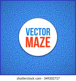 Maze. Labyrinth with Entry and Exit. Find the Way Out Concept. Transportation. Logistics Abstract Background Concept. Business Path Concept. Vector Illustration.