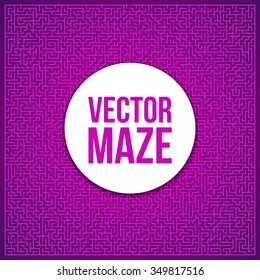 Maze. Labyrinth with Entry and Exit. Find the Way Out Concept. Transportation. Logistics Abstract Background Concept. Business Path Concept. Vector Illustration.