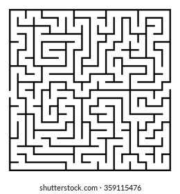 Maze. Labyrinth with Entry and Exit. Find the Way Out Concept. Transportation. Logistics Abstract Background Concept. Business Path Concept. Vector Illustration.