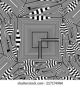 Maze Labyrinth Foursquare Vector 