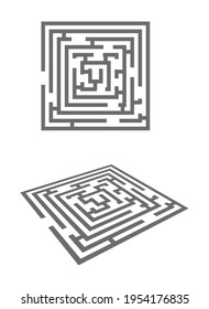 maze labyrinth game icon isolated on white background