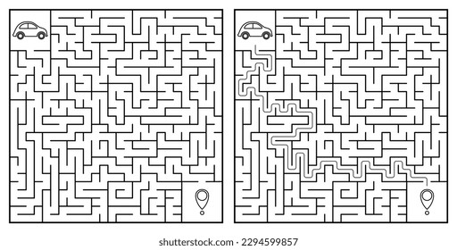 Maze or Labyrinth Game. Puzzle. 