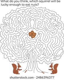 Maze or Labyrinth Game. Puzzle. Coloring book for kids.