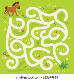 Maze Labyrinth Game,Vector Illustration