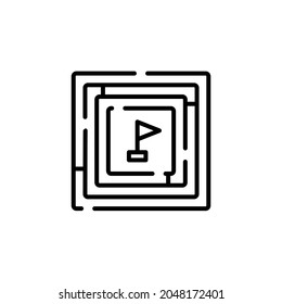 Maze Labyrinth icon in vector. Logotype