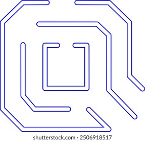 Maze Labyrinth Letter Alphabet Vector Element