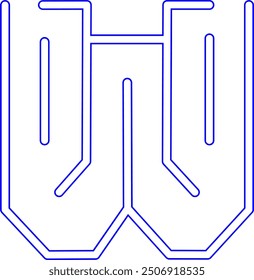 Maze Labyrinth Letter Alphabet Vector Element