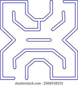 Maze Labyrinth Letter Alphabet Vector Element