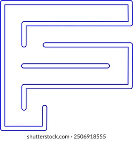 Maze Labyrinth Letter Alphabet Vector Element