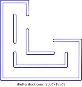 Maze Labyrinth Letter Alphabet Vector Element