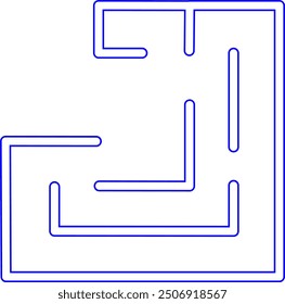 Maze Labyrinth Letter Alphabet Vector Element