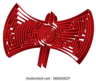Maze - labyrinth looks like a bird