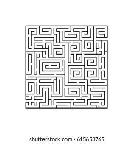 Maze, labyrinth on the white background. Vector flat illustration