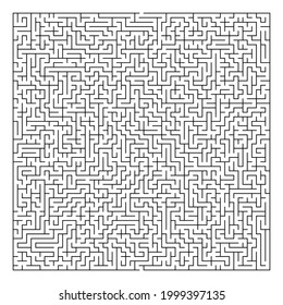 Maze, labyrinth puzzle game. Riddle, brain-teaser game concept (solvable)