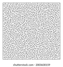 Maze, labyrinth puzzle game. Riddle, brain-teaser game concept (solvable)