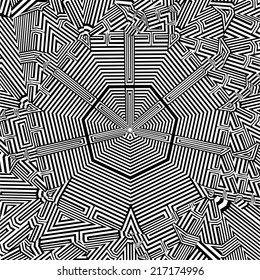 Maze Labyrinth Seven Corners Vector 