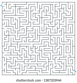 Maze, labyrinth, vector illustration. Square maze. High quality vector.