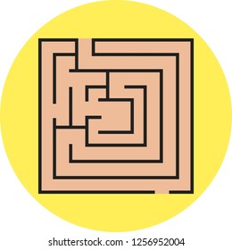 Maze Line Filled Multi color