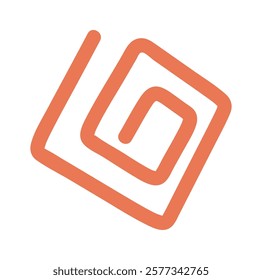 Maze linear doodle outline way