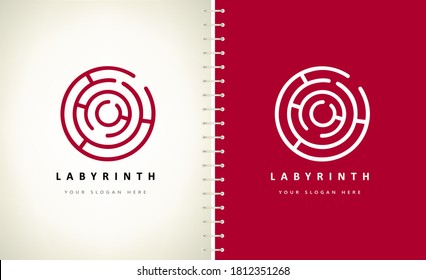 maze logo labyrinth vector design