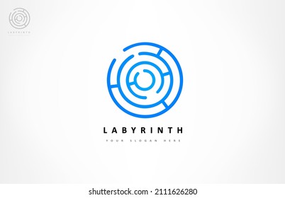maze logo labyrinth vector design