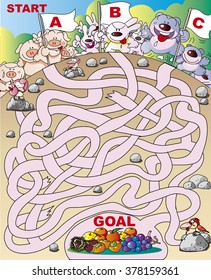 Maze of looking for food