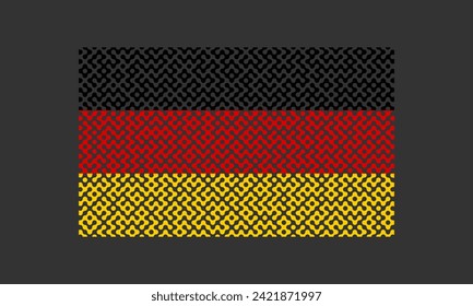 Maze pattern Germany flag on the black background for backdrop decoration 