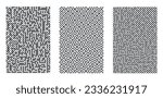 Maze pattern set. Seamless pattern. Vector background.
