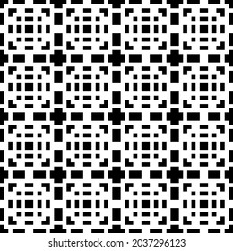 Maze pattern. Vector black mosaic shapes.