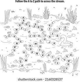 Maze for preschool : learning ABC alphabet  