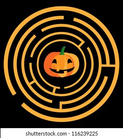 Maze Pumpkin Stock Vector (Royalty Free) 116239225 | Shutterstock