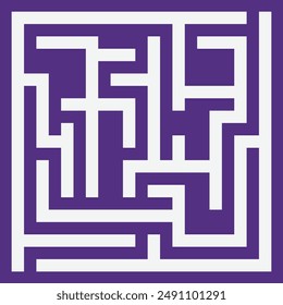 Maze Puuzle Solution Icon Vector Flat Illustration