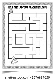 Maze puzzle activities book page for children 