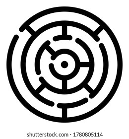 Maze  Puzzle Flat Icon Isolated On White Background
